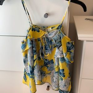 Off the shoulder flower blouse